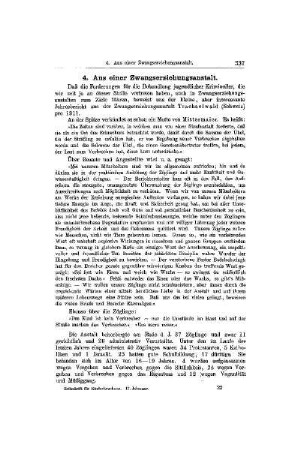 Aus einer Zwangserziehungsanstalt : [Mitteilungen]
