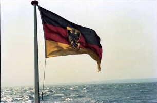 Gottlieben: Flagge, am Bug des "Sperber"