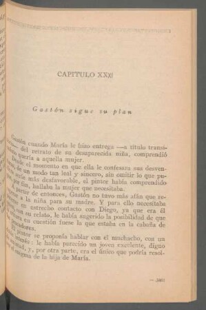 Capítulo XXXI - Gastón sigue su plan