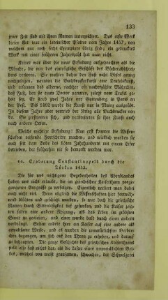 64. Eroberung Constantinopels durch die Türken 1453