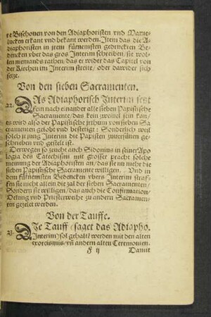 Von den sieben Sacramenten.