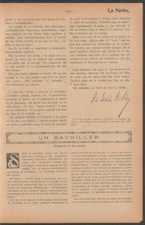 Un bachiller : (Fragmentos de una novela)