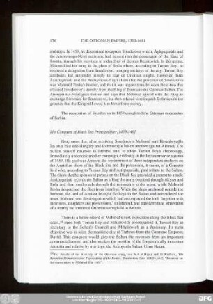 The Conquest of Black Sea Principalities, 1459-1461