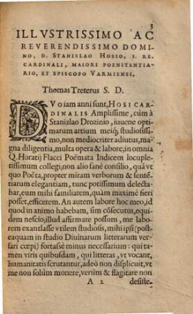 In Quinti Horatii Flacci Venusini, poetae lyrici, poemata omnia, rerum ac verborum locupletissimus index