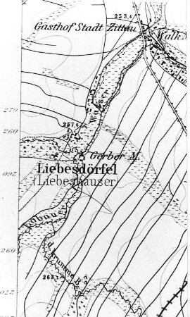 Löbau-Ebersdorf-Liebesdörfel. Meßtischblatt, Sekt. Löbau, 1884