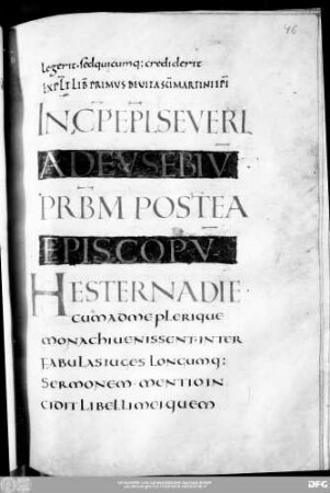 [Sulpicius Severus: Epistolae tres]
