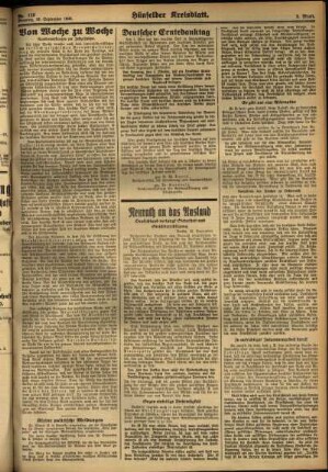 Zweite Ausgabe vom Dienstag, den 19. September 1933.