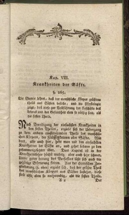 Kap. VIII. Krankheiten der Säfte