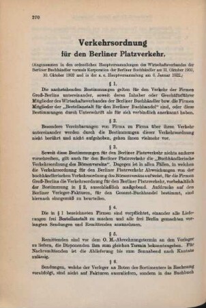 Verkehrsordnung für den Berliner Platzverkehr
