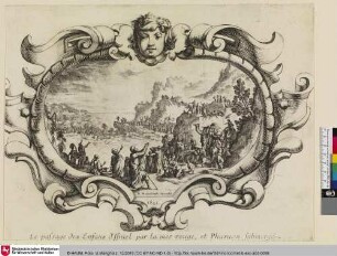 Le passage des Enfans d'Israel par la mer rouge, et Pharaon submergé; [Durchzug der Israeliten]