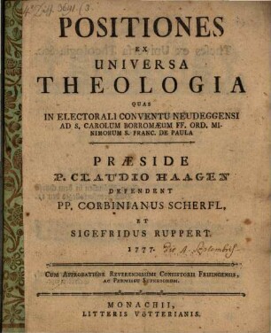 Positiones ex universa theologia