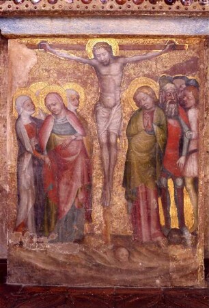 Wandgemälde "Kreuzigung Christi", Karlstein, Tschechische Republik