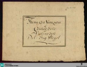 Variations - Don Mus.Ms. 1598 : cemb, vl; C; BenP deest