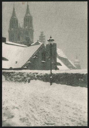 Meißen : Meißen. Blick von Freiheit zum Dom im Winter