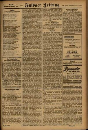 Zweite Ausgabe vom Sonntag, den 09. September 1923.