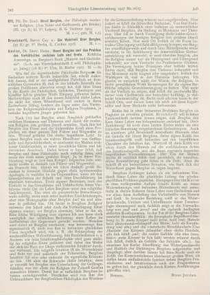 345-346 [Rezension] Ott, Emil, Henri Bergson, der Philosoph moderner Religion