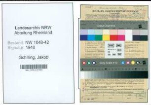 Entnazifizierung Jakob Schilling , geb. 14.05.1900 (Haendler)