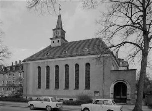 Dresden-Striesen, Augsburger Straße 59. Pastorat Zionskirche (um 1952)