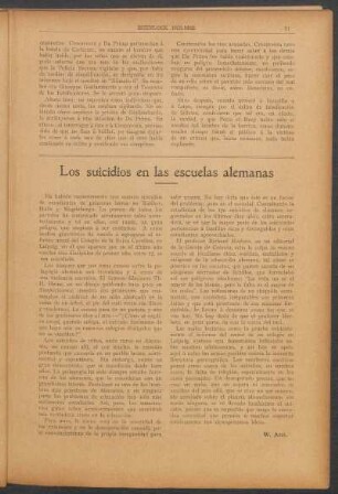 Los suicidos en las escuelas alemanas