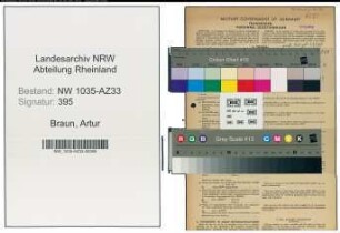 Entnazifizierung Artur Braun , geb. 15.04.1889 (Schreiner)