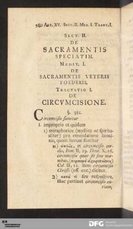 Sect. II. De Sacramentis Speciatim.