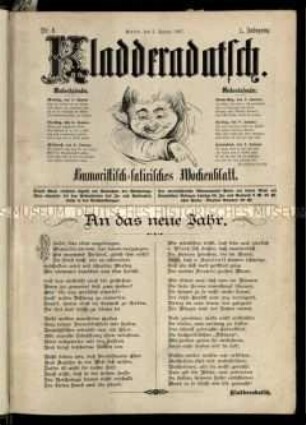 Satirezeitschrift "Kladderadatsch". 50. Jahrgang 1897