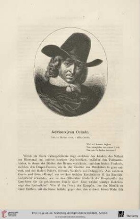 Adriaen van Ostade : geb. in Harlem 1610, † 1685 ebenda