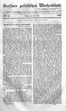 No 18, 4. Mai 1839