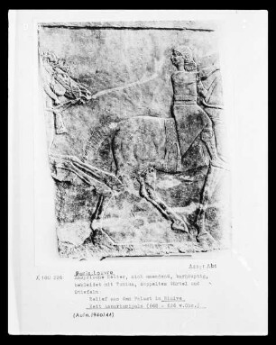 Assyrischer Reiter, Relief aus dem Palast von Ninive