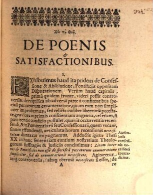 Disp. theol. de poenis et satisfactionibus