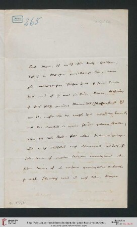 Briefwechsel Theodor Mommsen und Marie Mommsen geb. Reimer: Brief von Theodor Mommsen an Marie Mommsen