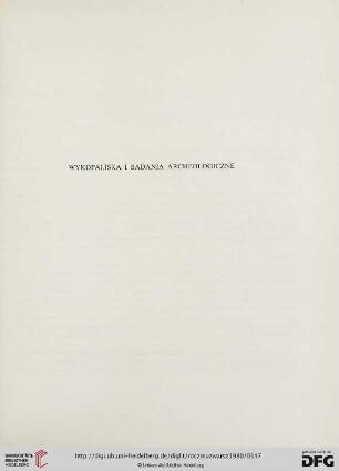 Wykopaliska i badania archeologiczne