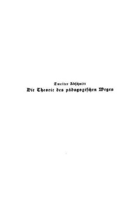 Theorie des pädagogischen Weges und Methodenlehre