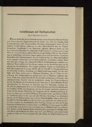 Leibesübungen und Volksgesundheit