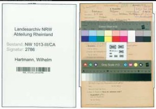 Entnazifizierung Wilhelm Hartmann , geb. 08.10.1898 (Arbeiter)