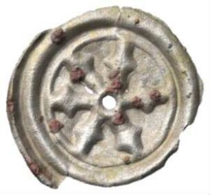 Fundmünze, Scherf, Hohlpfennig, Ende 15. Jahrhundert