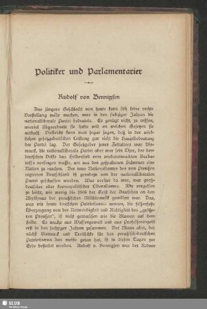 Politiker und Parlamentarier