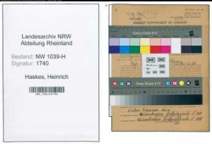 Entnazifizierung Heinrich Haskes , geb. 11.09.1897 (Anstreicher)