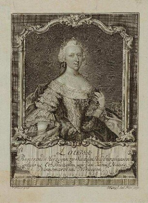 Bildnis von Louise (1726-1756) Herzogin von Sachsen-Hildburghausen