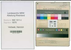 Entnazifizierung Heinrich Verbeek , geb. 10.02.1902 (Landwirt)