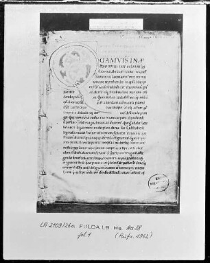 Gregorius Magnus, Moralia in Job, Pars 3, liber 11-16 — Initiale Q(uam), Folio 1recto