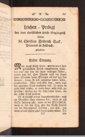Leichen-Predigt.