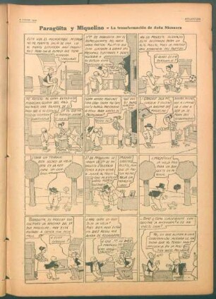 Paragüita y Miquelino. - [Cómic] : La transformación de doña Nicanora