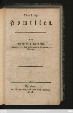Christliche Homilien