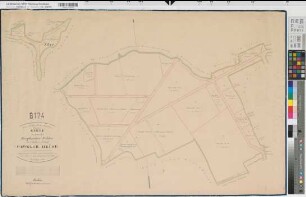 Borghorst (Steinfurt), Teilung der Borghorster Felder: Dreiningsfeld, Weweler Heide, Pröbstings Thie, Bl.1 Reinkarte Weweler Heide