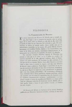 Filosofía : La conmemoración de Descartes