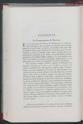 Filosofía : La conmemoración de Descartes
