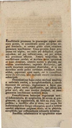 De cerebri emollitione : dissertatio inauguralis