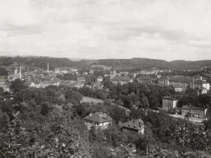 Waldheim (Kreis Döbeln), Stadtansicht mit Stadtkirche Sankt Nicolaus, Blick von der Carola-Höhe nach NO