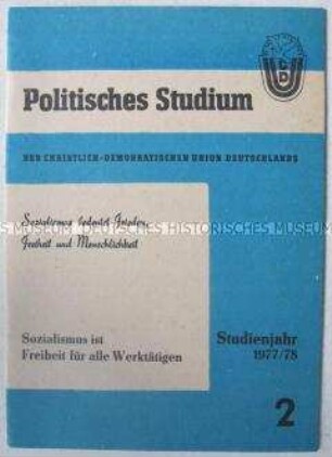 Materialien zur politischen Schulung der CDU (Studienjahr 1977/78, Heft 2)